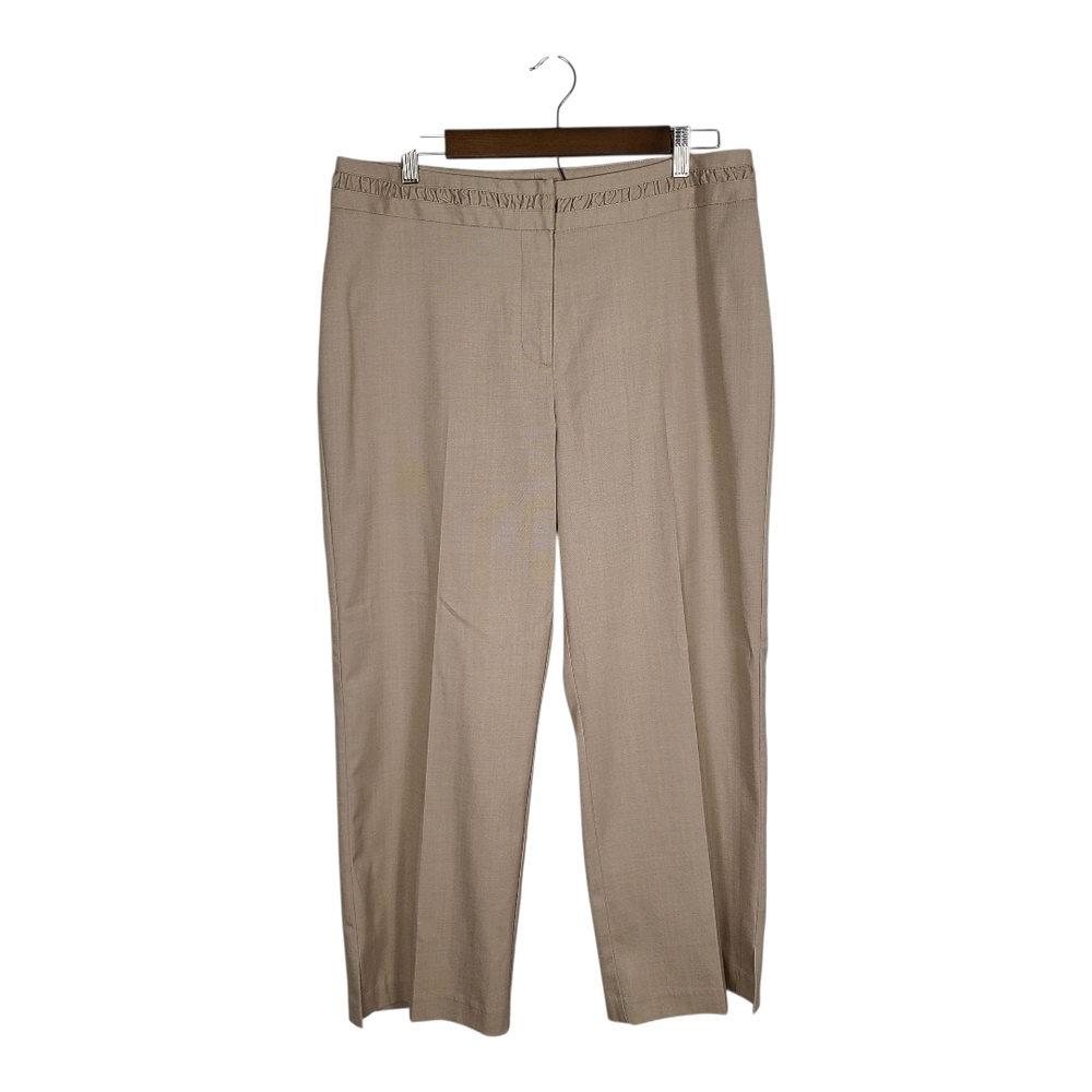 Bandolino Ankle Dress Pants Stretch Beige Khaki Womens Size 14 Comfort